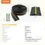 Garage Door Threshold Seal Strip, 20 FT Universal Garage Door Floor Seal Strip with Adhesive, Garage Door Bottom Weatherproof St