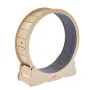 Wooden Cat Exercise Wheel, 43.3" Large Cat Treadmill Wheel for Indoor Cats, Cat Running Wheel with Detachable Carpet & Cat Tease