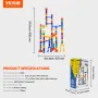 Marble Run Set, 110 Piece Marble Maze Building Block Brain Game, with 10 Glow in the Dark Marbles + 20 Glass Marbles, Educationa