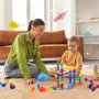 Marble Run Set, 110 Piece Marble Maze Building Block Brain Game, with 10 Glow in the Dark Marbles + 20 Glass Marbles, Educationa