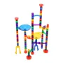 Marble Run Set, 110 Piece Marble Maze Building Block Brain Game, with 10 Glow in the Dark Marbles + 20 Glass Marbles, Educationa