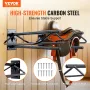 Saddle Rack with Pad Bar, 23.8 x 12.6 x 10.2 in, 2 Packs Wall Mounted Saddle Stand, Heavy-Duty Steel Saddle Holder, Western & En