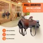 Saddle Rack with Pad Bar, 23.8 x 12.6 x 10.2 in, 2 Packs Wall Mounted Saddle Stand, Heavy-Duty Steel Saddle Holder, Western & En
