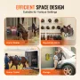Saddle Rack with Pad Bar, 23.8 x 12.6 x 10.2 in, 2 Packs Wall Mounted Saddle Stand, Heavy-Duty Steel Saddle Holder, Western & En
