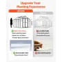 Polycarbonate Greenhouse, 8 x 10 Ft, Outdoor Greenhouse with 2 Vent Windows, Pavilion Styled Greenhouse with Hinged Door, Alumin