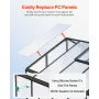 Polycarbonat drivhus 8 x 10 fod udendørs walk-in drivhus til