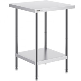Stainless Steel Work Prep Table Commercial Worktable Food Prep 24x24x34in