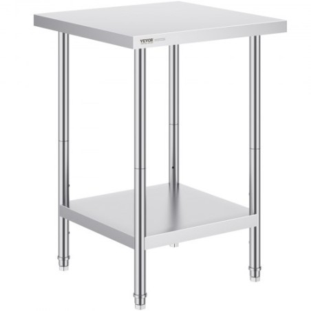 Stainless Steel Work Prep Table Commercial Worktable Food Prep 24x24x34in