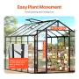 Polycarbonat drivhus 8 x 10 fod udendørs walk-in drivhus til
