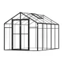 Polycarbonate Greenhouse, 8 x 10 Ft, Outdoor Greenhouse with 2 Vent Windows, Pavilion Styled Greenhouse with Hinged Door, Alumin