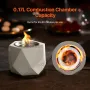 Tabletop Fire Pit Bowl, Concrete Tabletop Fireplace Indoor Outdoor Decor, Portable Rubbing Alcohol Burner Smores Maker, Mini Fir