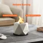 Tabletop Fire Pit Bowl, Concrete Tabletop Fireplace Indoor Outdoor Decor, Portable Rubbing Alcohol Burner Smores Maker, Mini Fir