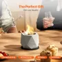 Tabletop Fire Pit Bowl, Concrete Tabletop Fireplace Indoor Outdoor Decor, Portable Rubbing Alcohol Burner Smores Maker, Mini Fir