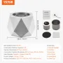 Tabletop Fire Pit Bowl, Concrete Tabletop Fireplace Indoor Outdoor Decor, Portable Rubbing Alcohol Burner Smores Maker, Mini Fir