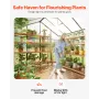 Polycarbonate Greenhouse, 8 x 12 Ft, Outdoor Greenhouse with 2 Vent Windows, Pavilion Styled Greenhouse with Hinged Door, Alumin