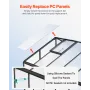 Polycarbonate Greenhouse, 8 x 12 Ft, Outdoor Greenhouse with 2 Vent Windows, Pavilion Styled Greenhouse with Hinged Door, Alumin