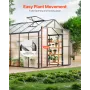 Polycarbonat drivhus 8 x 12 fod udendørs walk-in drivhus til