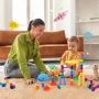 Marble Run Set, 150 Piece Marble Maze Building Block Brain Game, with 10 Glow in the Dark Marbles + 40 Glass Marbles, Educationa