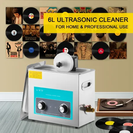 Ultrasonisk vinylrekord Cleaner 6L 40KHz vinyl Ultrasonic