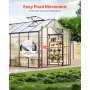 Polycarbonat drivhus 8 x 14 fod udendørs walk-in drivhus til
