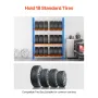 Tire Storage Rack, 3-Shelf Tire Holder Holds up to 18 Standard Tires, SPCC-SD Heavy Duty Metal Tire Carrier Stand with Adjustabl