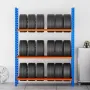 Tire Storage Rack, 3-Shelf Tire Holder Holds up to 18 Standard Tires, SPCC-SD Heavy Duty Metal Tire Carrier Stand with Adjustabl