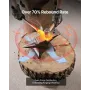 Single Horn Anvil, 55lbs Cast Steel Anvil, High Hardness Rugged Round Horn Anvil for Blacksmiths, with Large Countertop and Stab