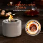 Tabletop Fire Pit Bowl, Concrete Tabletop Fireplace Indoor Outdoor Decor, Portable Rubbing Alcohol Burner Smores Maker, for Pati