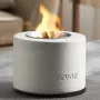 Tabletop Fire Pit Bowl, Concrete Tabletop Fireplace Indoor Outdoor Decor, Portable Rubbing Alcohol Burner Smores Maker, for Pati