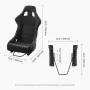 Racing Seat, 1 Set, Integrated Racing Cockpit with Double-Lock Slider & High-Resilience Foam, Comfortable Racing Chair with Soft