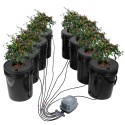 DWC Hydroponics vokser system Deep Water Culture 8 spande med luftpumpe