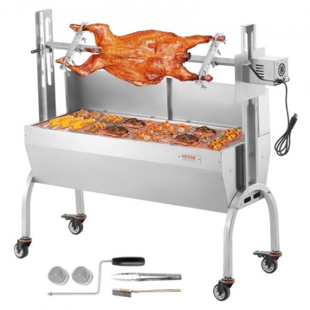 Roaster Spit Rotisserie BBQ Grill Pig Lamb Chicken Roaster 52W 198lbs