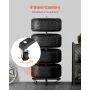 Tire Rack with Wheels, Heavy-Duty Steel Tire Tree Stand for 4 Tires with Rims, Space-Saving & Mobile Tyre Holder for Tires up to