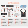 Steam Cleaner, Multipurpose Powerful Steamer with 27 Accessories, Steamer Cleaing with Extra-Long Power Cord, 53 oz Tank and Por