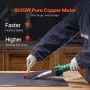 Hot Air Plastic Welder, 1600W Hot Air Torch Pistol, PVC TPO Vinyl Heat Gun Welding Torch, Plastic Welding Kit with 7 Accessories