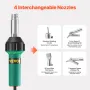 Varmluftplast svejser 1600W PVC TPO vinylvarmepistol fakkel & 7