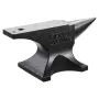 Single Horn Anvil, 25lbs Cast Steel Anvil, High Hardness Rugged Round Horn Anvil for Blacksmiths, with Stable Base, Metal Workin