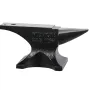 Single Horn Anvil, 25lbs Cast Steel Anvil, High Hardness Rugged Round Horn Anvil for Blacksmiths, with Stable Base, Metal Workin