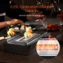 Tabletop Fire Pit, 14inch Metal Tabletop Fireplace Indoor Outdoor Decor, Portable Rubbing Alcohol Burner Smores Maker with Glass