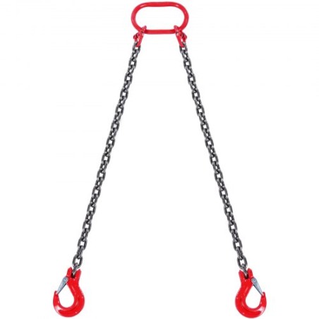 5/16 "x 5 'kæde slynge 2 ben G80 løftekæde med grab kroge 6600 lbs