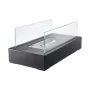 Tabletop Fire Pit, 14inch Metal Tabletop Fireplace Indoor Outdoor Decor, Portable Rubbing Alcohol Burner Smores Maker with Glass