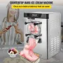 Cial Hard Ice Cream Machine 3,5-4,4 UK Gallon/H Rustfrit stål