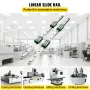 3PCS Linear Rail 2-167.6 cm(0.78-66 Inch), Linear Bearings and Rails with 4PCS HSR20 Bearing Block, Linear Motion Slide Rails pl