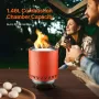 Tabletop Fire Pit,6 inch Stainless Steel Tabletop Fireplace Indoor Outdoor,Portable Rubbing Burner Smores Maker with Stand,Wood 