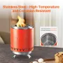 Tabletop Fire Pit,6 inch Stainless Steel Tabletop Fireplace Indoor Outdoor,Portable Rubbing Burner Smores Maker with Stand,Wood 