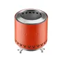 Tabletop Fire Pit,6 inch Stainless Steel Tabletop Fireplace Indoor Outdoor,Portable Rubbing Burner Smores Maker with Stand,Wood 