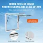 Concession Window for Food Truck, 36"x36" Aluminum Alloy Food Truck Service Window, Up to 85 Degrees Stand Serving Window with A