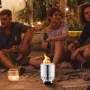 Tabletop Fire Pit,6 inch Stainless Steel Tabletop Fireplace Indoor Outdoor,Portable Rubbing Alcohol Burner Smores Maker,Wood Bur