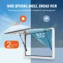 Concession Window for Food Truck, 48"x36" Aluminum Alloy Food Truck Service Window, Up to 85 Degrees Stand Serving Window with A