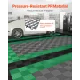 Interlocking Drainage Mat, 12” x 12” Modular Interlocking Cushion, 40 Pcs Splicing Drainage Mats, Non-Slip Gray PP Drainage Floo